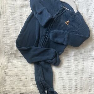GAP Kids Navy Zip-Up Pajamas